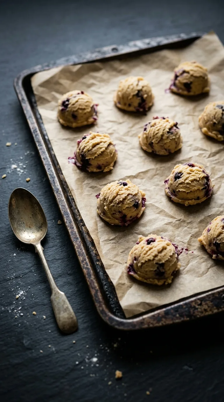 Bear Farts Huckleberry Doughnut Drops: Berry Dessert Bites – step 6: Scoop the batter