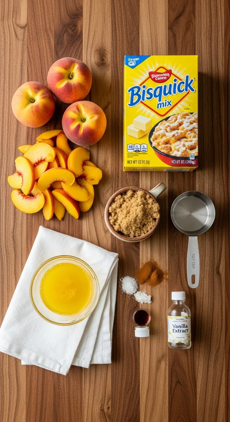 Bisquick Peach Cobbler: American Fruit Dessert – step 6: Bake and rest