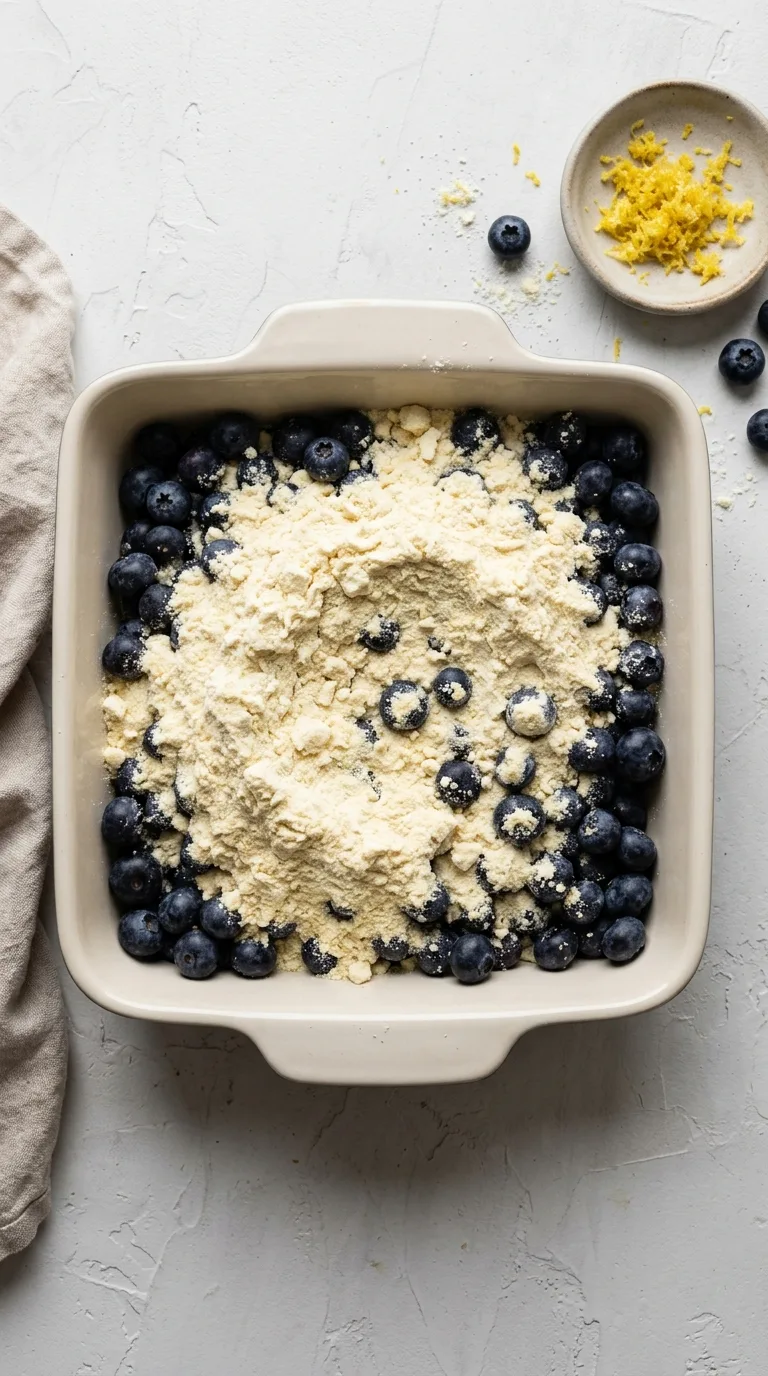 Blueberry Dump Cake: 3-Ingredient Dessert – step 3: Add cake mix