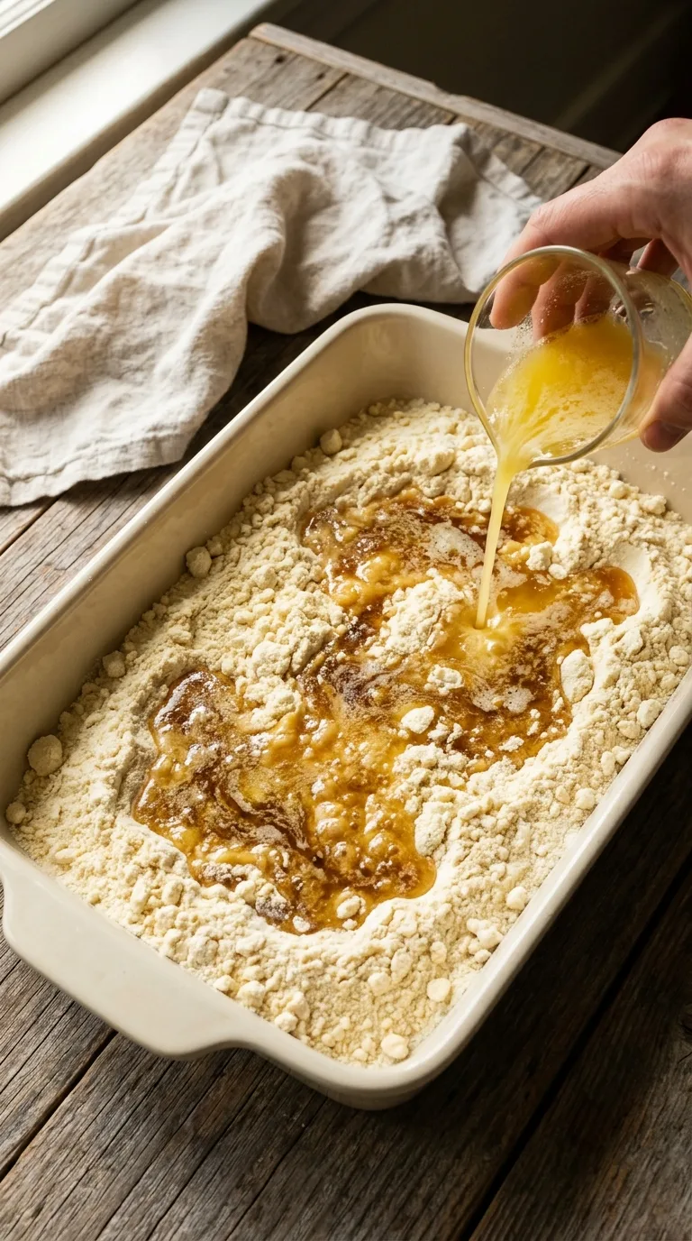 Blueberry Dump Cake: 3-Ingredient Dessert – step 4: Apply melted butter