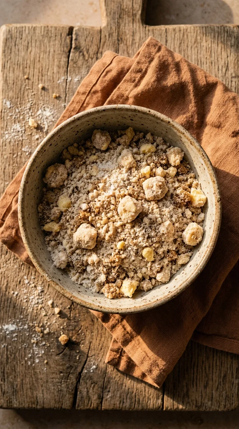 Double Crust Peach Cobbler: Flaky Fruit Dessert – step 5: Prepare the crumble