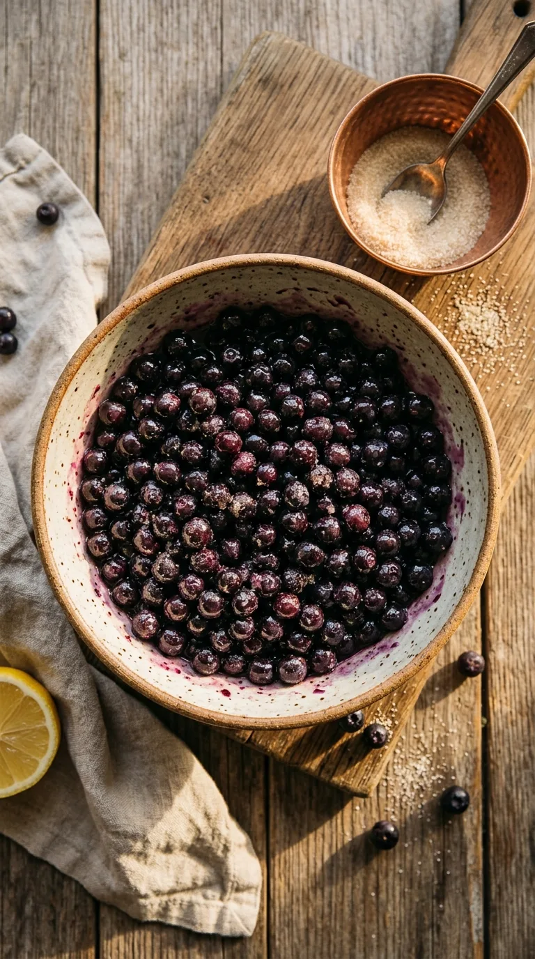 Huckleberry Crisp: Sweet and Simple Dessert – step 2: Coat the berries