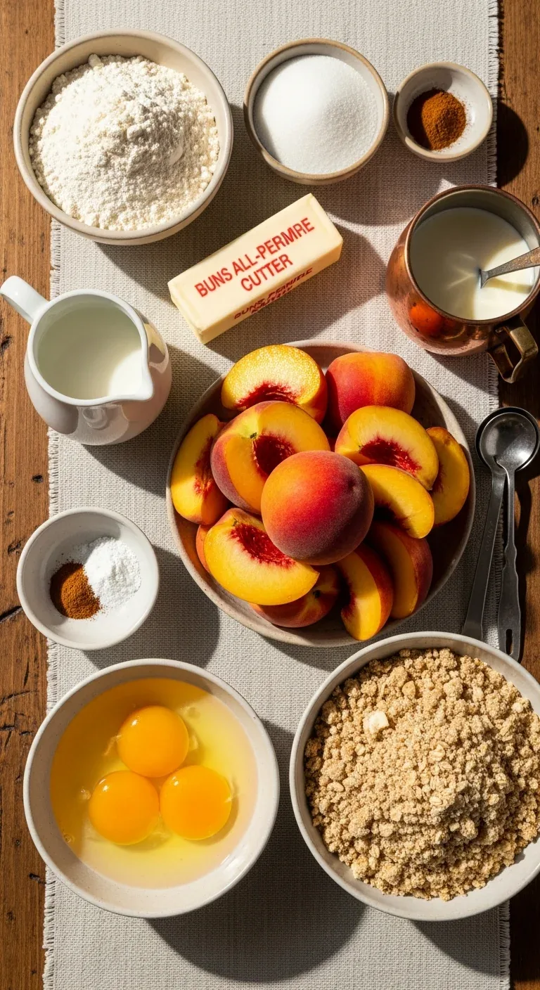 Southern Peach Cobbler: Baked Fruit Dessert – step 5: Bake the dessert