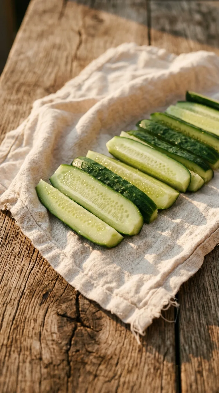 Refrigerator Pickles: Quick and Easy Cucumber Pickles – step 1: Prepare the cucumbers