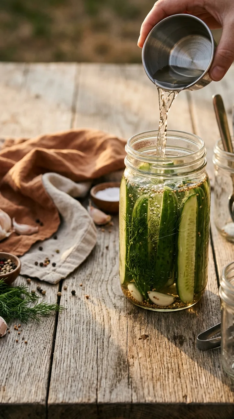 Refrigerator Pickles: Quick and Easy Cucumber Pickles – step 4: Pack the jar