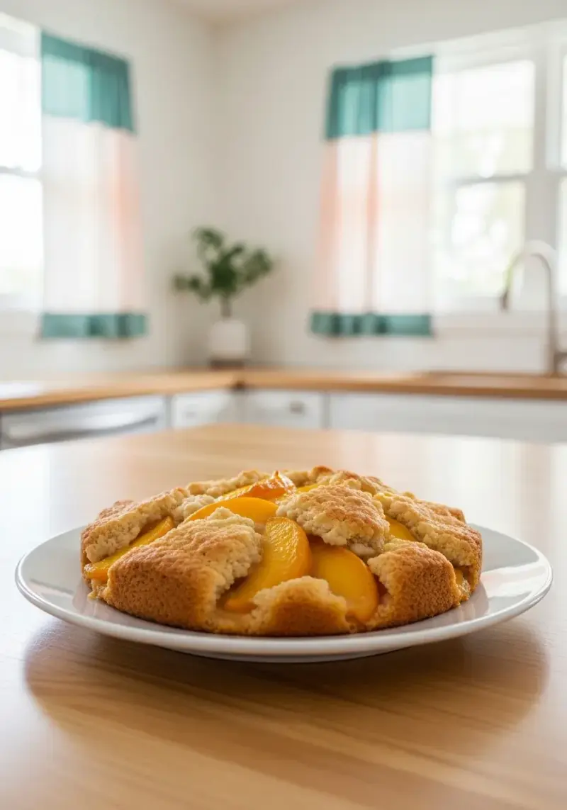 Peach Cobbler with Canned Peaches: Baked Fruit Dessert