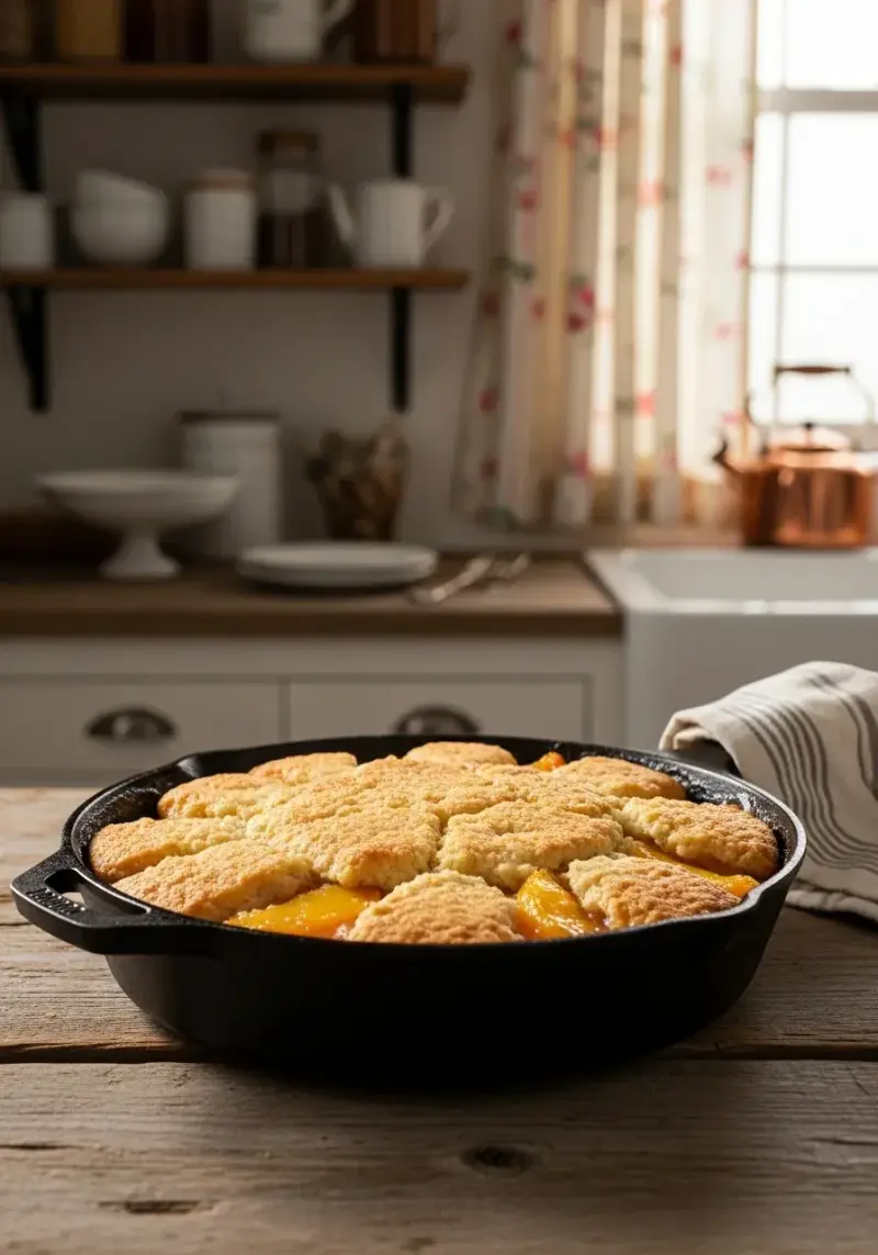 Southern Peach Cobbler: Baked Fruit Dessert
